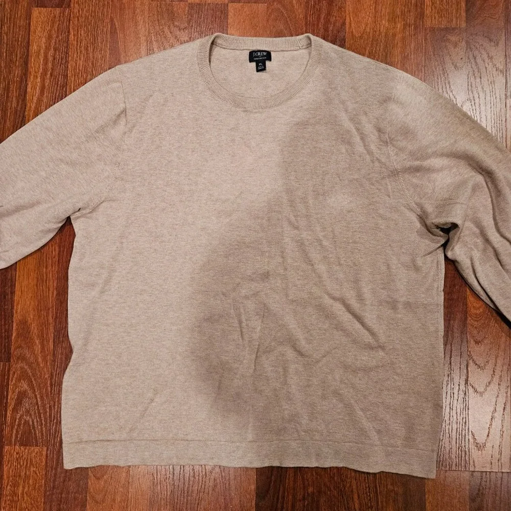 J. Crew Men's Crewneck Sweater in Beige/Tan
